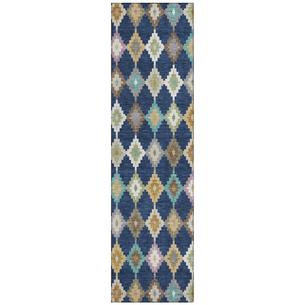 Machine Washable Indoor/Outdoor Chantille ACN2513 Blue 2'3" x 7'6" Runner Rug. Picture 1