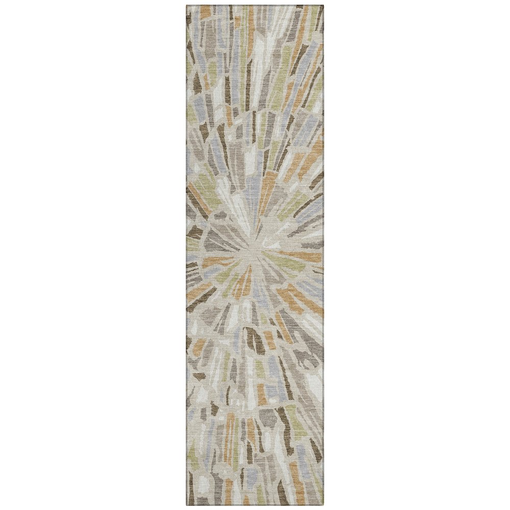 Machine Washable Indoor/Outdoor Chantille ACN2514 Brown 2'3" x 7'6" Runner Rug. Picture 1