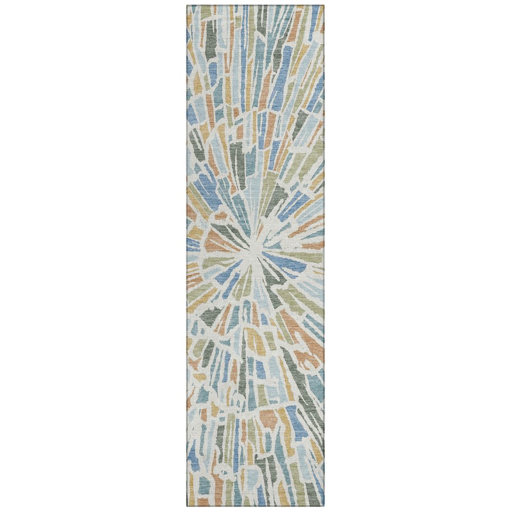 Machine Washable Indoor/Outdoor Chantille ACN2514 Blue 2'3" x 7'6" Runner Rug. Picture 1