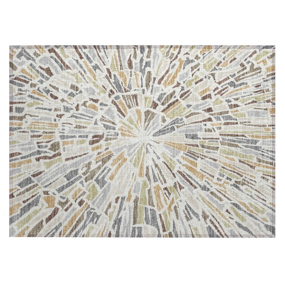 Machine Washable Indoor/Outdoor Chantille ACN2514 Ivory 1'8" x 2'6" Rug. Picture 1
