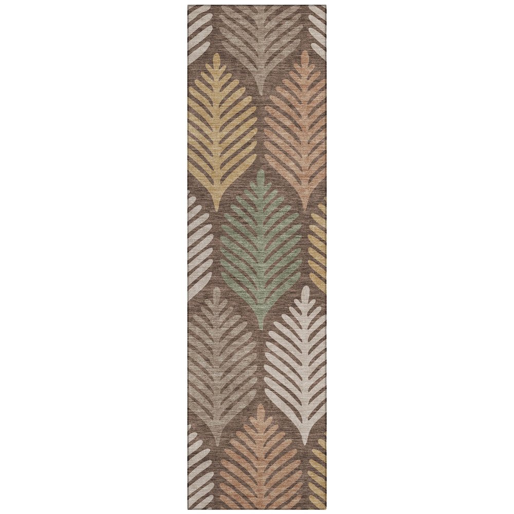 Machine Washable Indoor/Outdoor Chantille ACN2515 Brown 2'3" x 7'6" Runner Rug. Picture 1