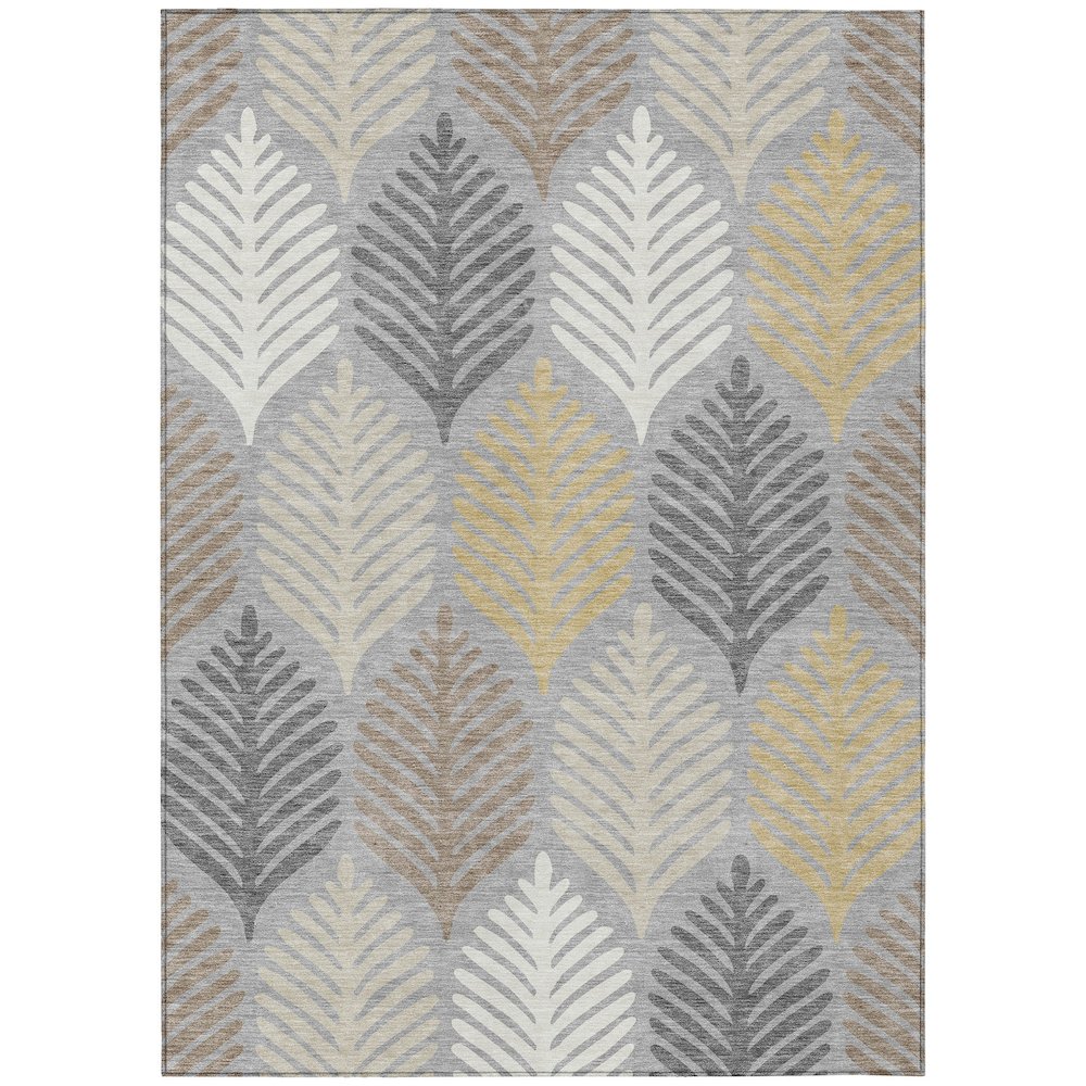 Machine Washable Indoor/Outdoor Chantille ACN2515 Gray 2'6" x 3'10" Rug. Picture 1