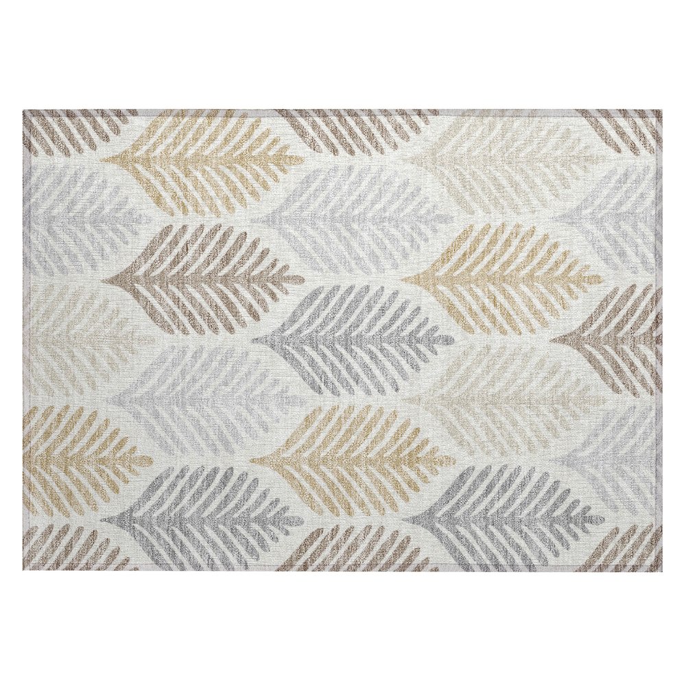 Machine Washable Indoor/Outdoor Chantille ACN2515 Ivory 1'8" x 2'6" Rug. Picture 1