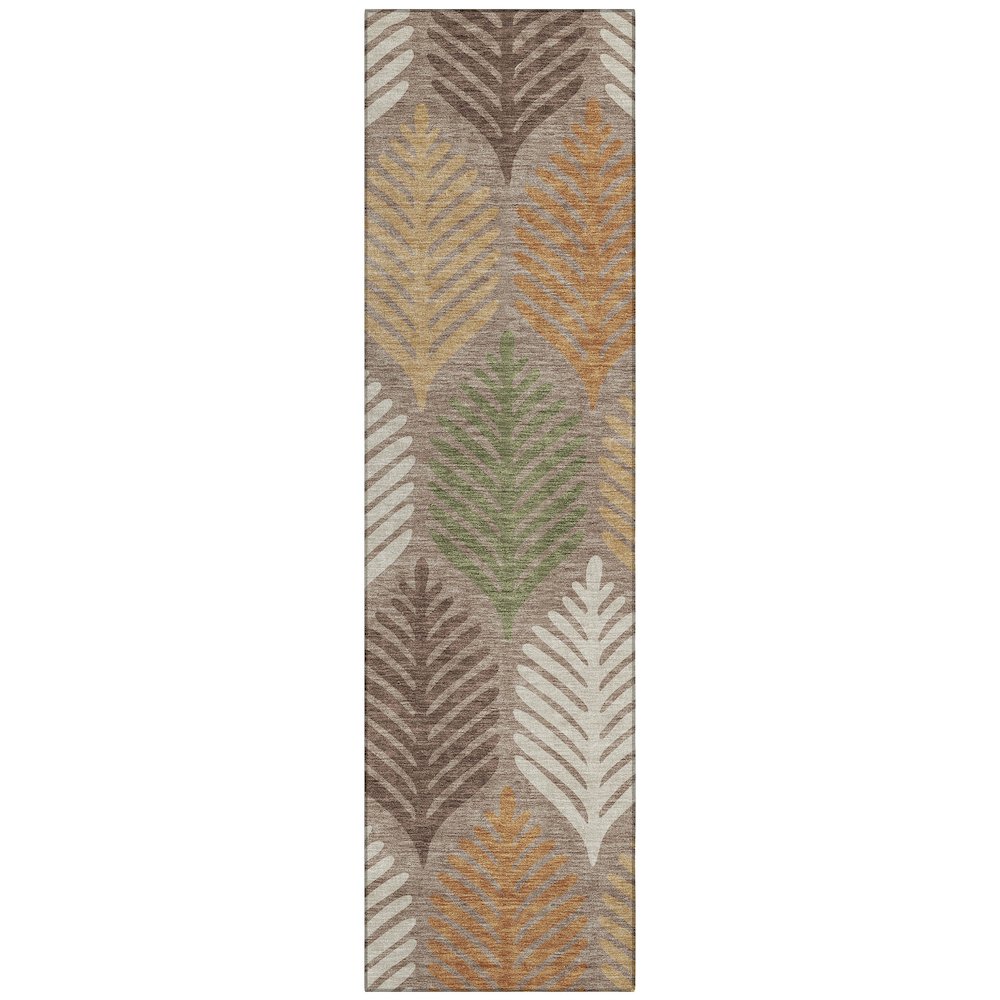 Machine Washable Indoor/Outdoor Chantille ACN2515 Brown 2'3" x 7'6" Runner Rug. Picture 1