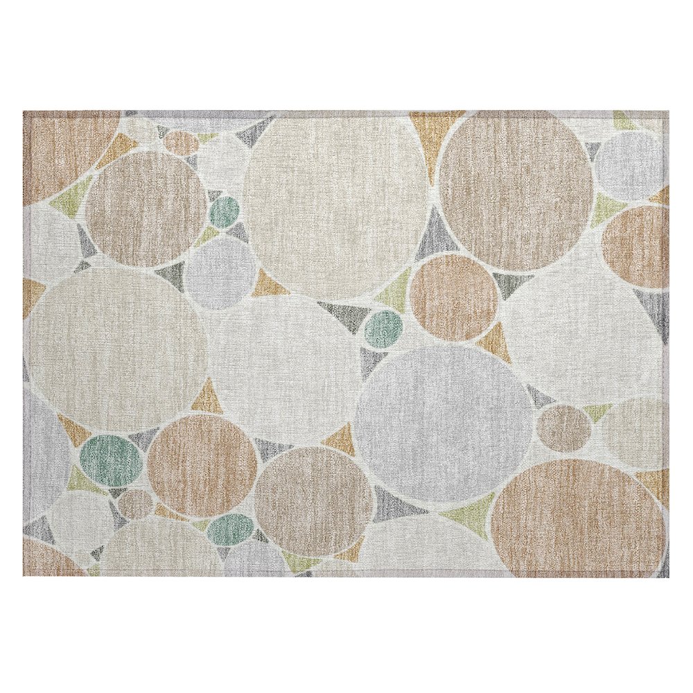 Machine Washable Indoor/Outdoor Chantille ACN2516 Brown 1'8" x 2'6" Rug. Picture 1