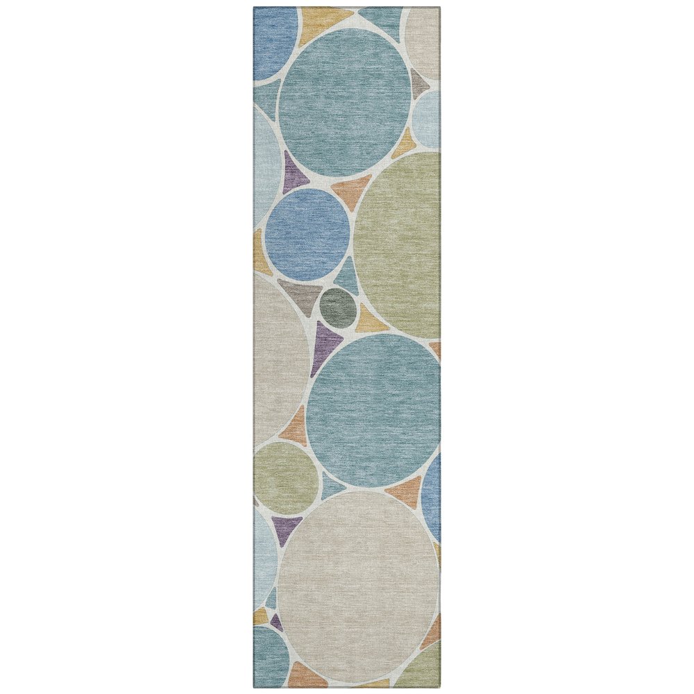 Machine Washable Indoor/Outdoor Chantille ACN2516 Blue 2'3" x 7'6" Runner Rug. Picture 1