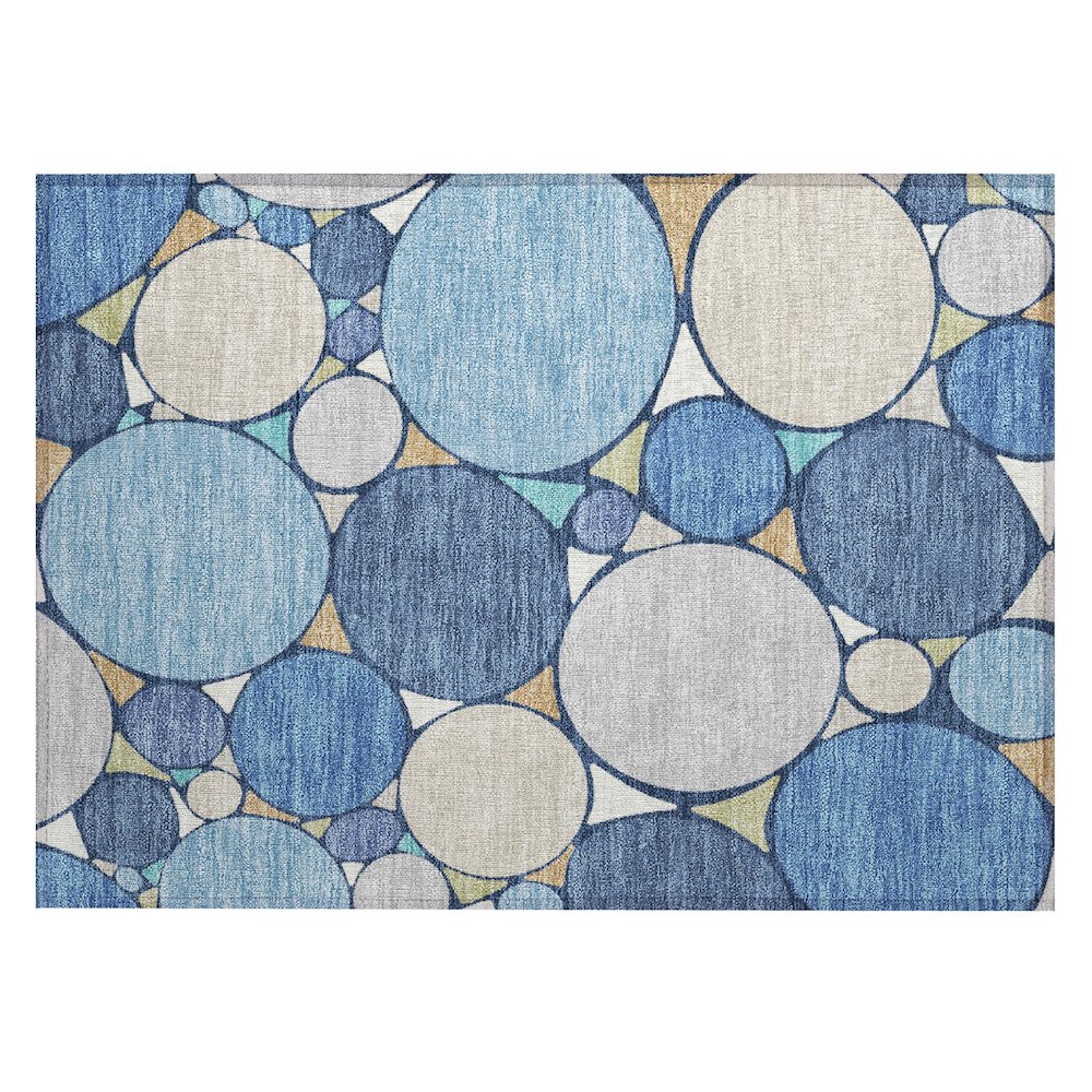 Machine Washable Indoor/Outdoor Chantille ACN2516 Blue 1'8" x 2'6" Rug. Picture 1