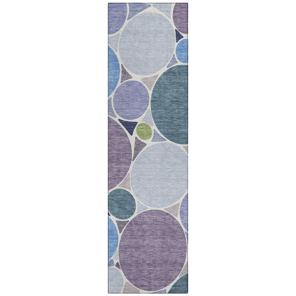 Machine Washable Indoor/Outdoor Chantille ACN2516 Purple 2'3" x 7'6" Runner Rug. Picture 1