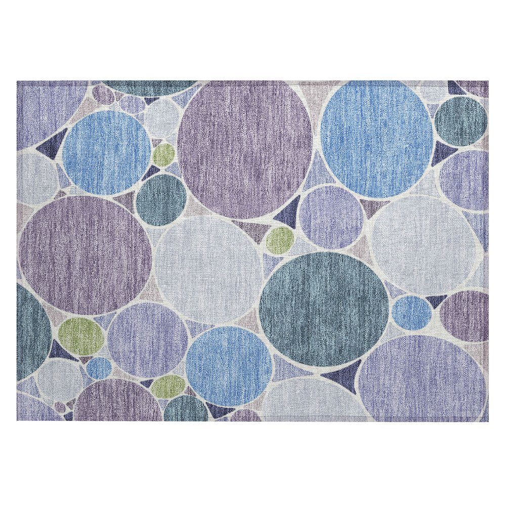 Machine Washable Indoor/Outdoor Chantille ACN2516 Purple 1'8" x 2'6" Rug. Picture 1
