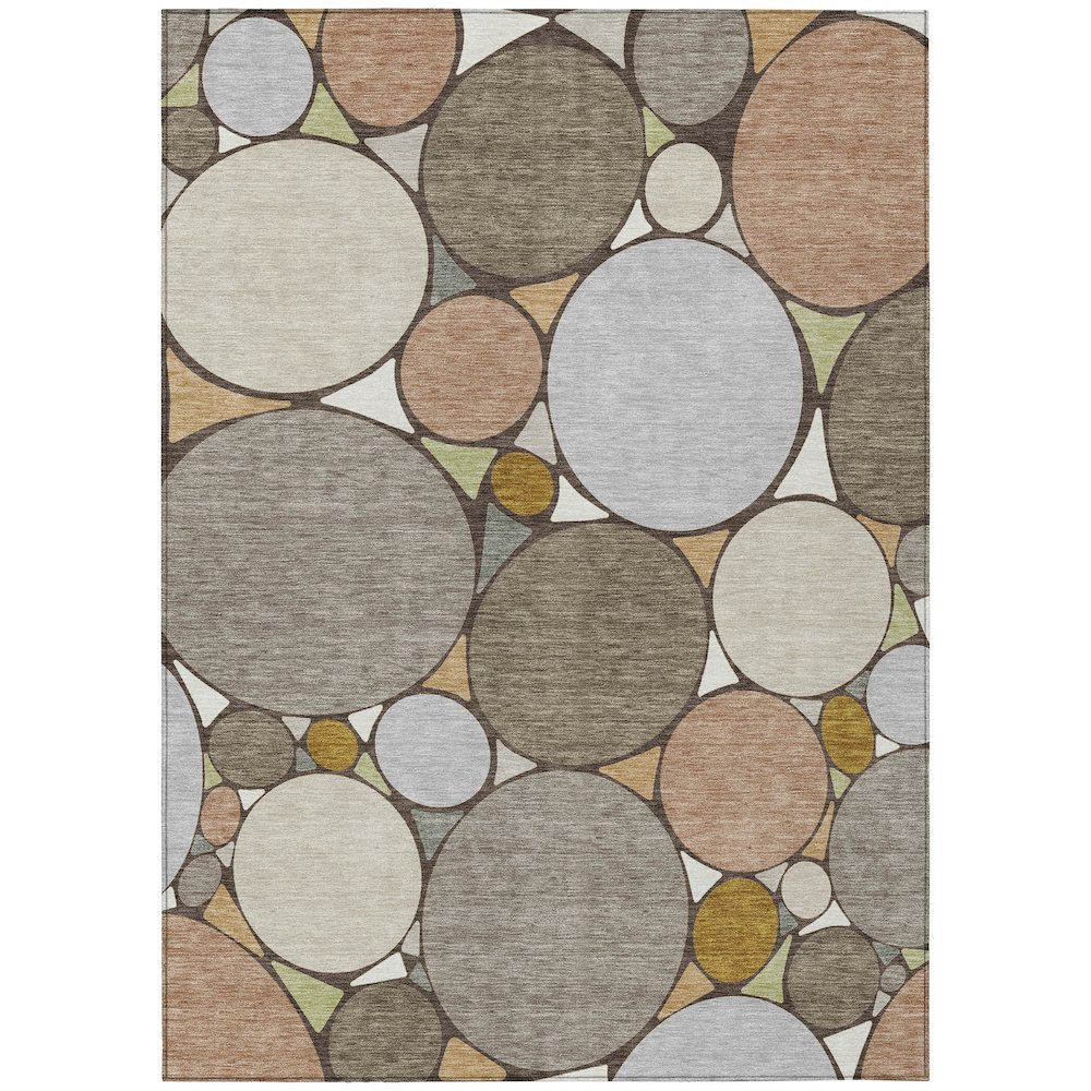 Machine Washable Indoor/Outdoor Chantille ACN2516 Brown 2'6" x 3'10" Rug. Picture 1