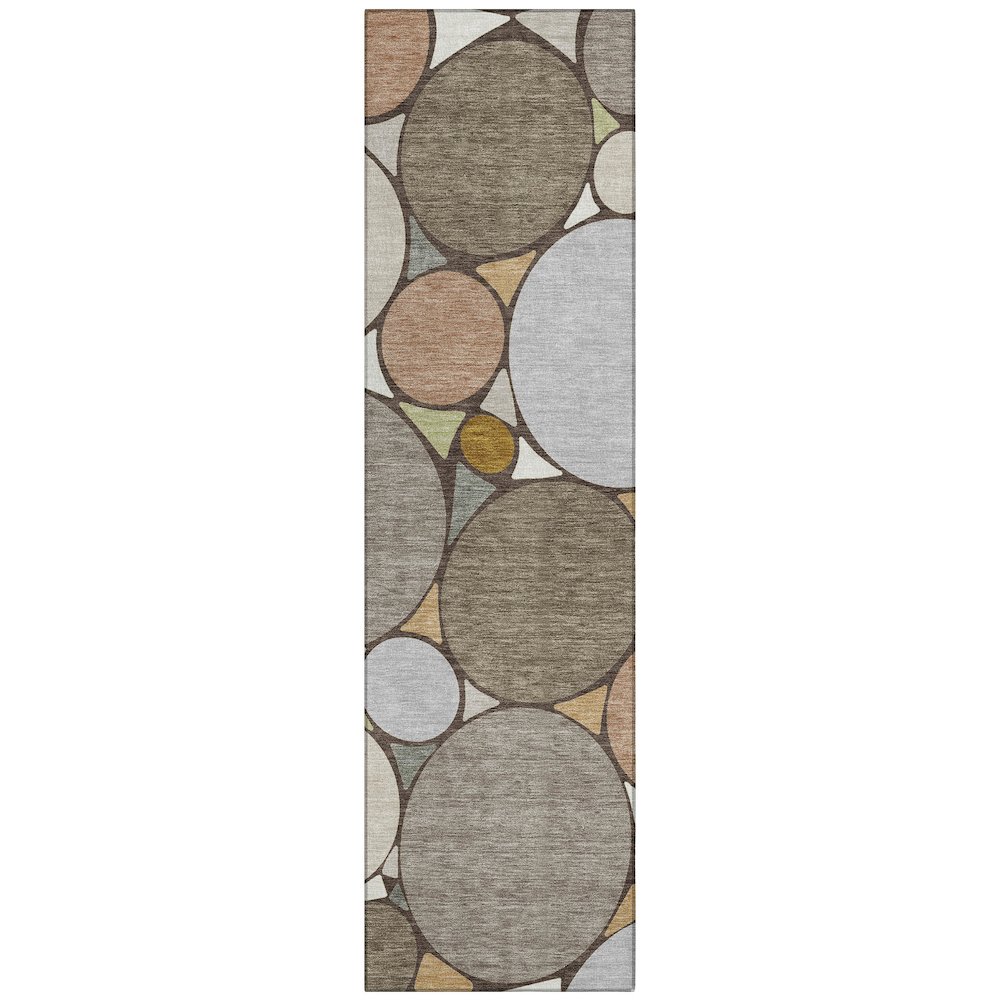 Machine Washable Indoor/Outdoor Chantille ACN2516 Brown 2'3" x 7'6" Runner Rug. Picture 1