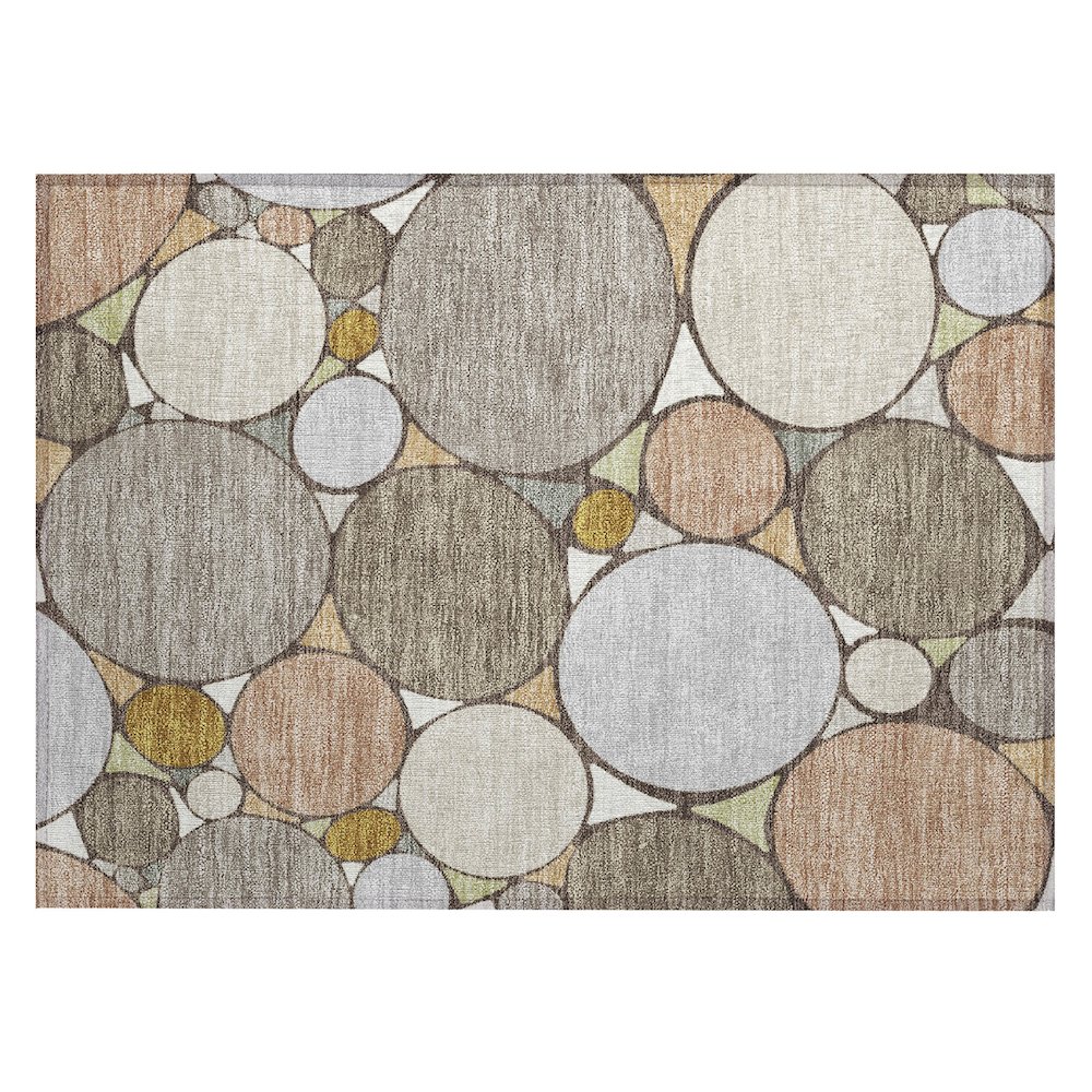Machine Washable Indoor/Outdoor Chantille ACN2516 Brown 1'8" x 2'6" Rug. Picture 1