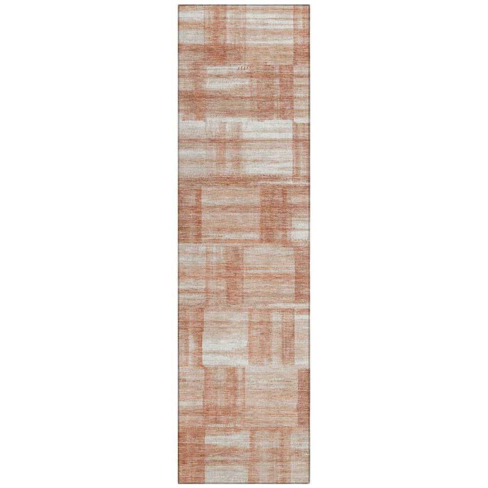 Machine Washable Indoor/Outdoor Chantille ACN2517 Orange 2'3" x 7'6" Runner Rug. Picture 1