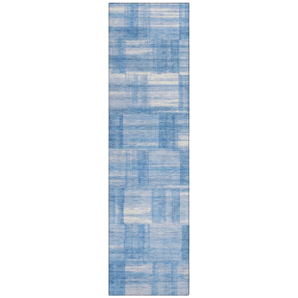 Machine Washable Indoor/Outdoor Chantille ACN2517 Blue 2'3" x 7'6" Runner Rug. Picture 1