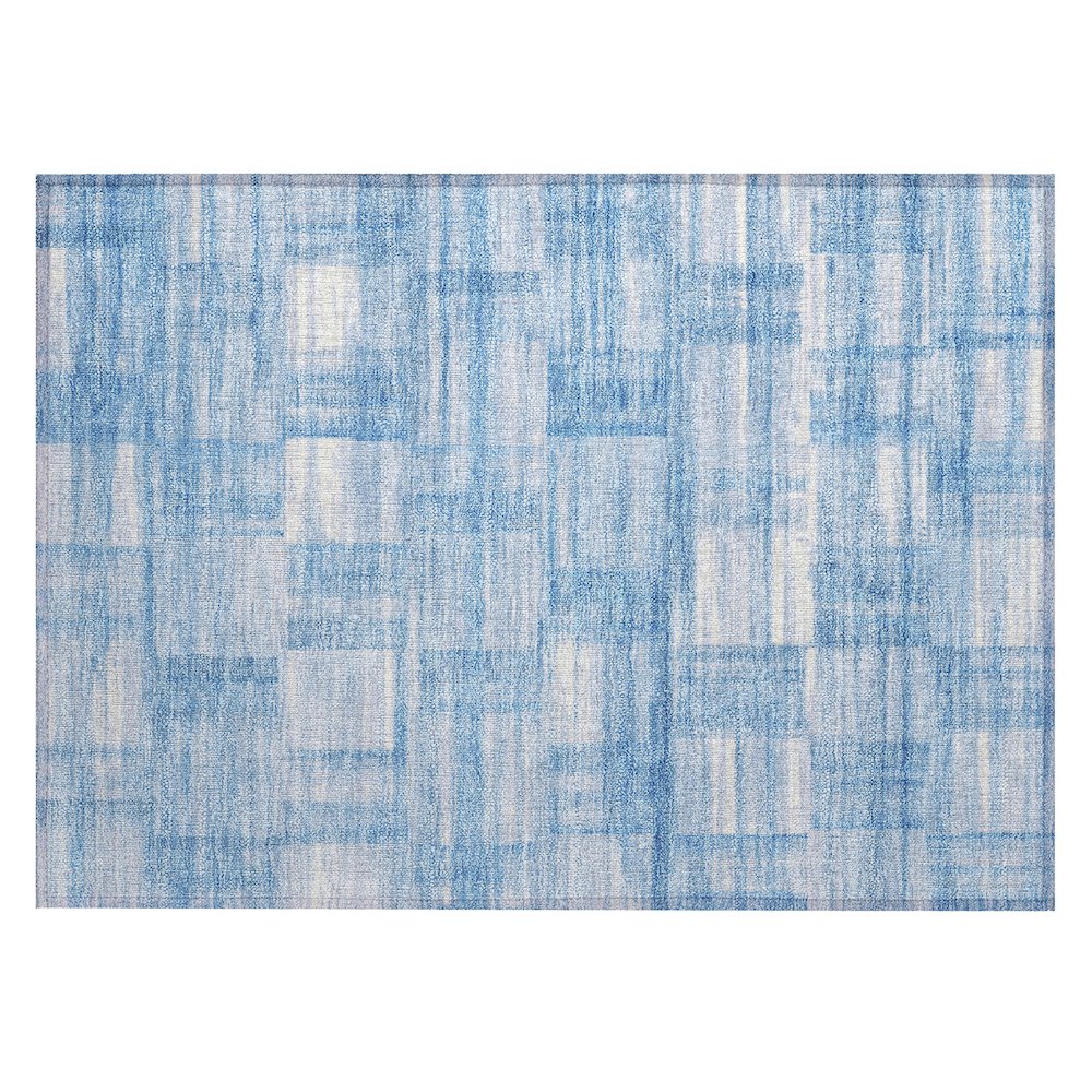 Machine Washable Indoor/Outdoor Chantille ACN2517 Blue 1'8" x 2'6" Rug. Picture 1