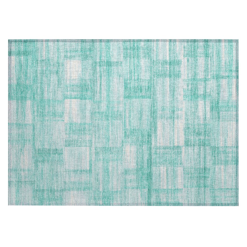 Machine Washable Indoor/Outdoor Chantille ACN2517 Teal 1'8" x 2'6" Rug. Picture 1