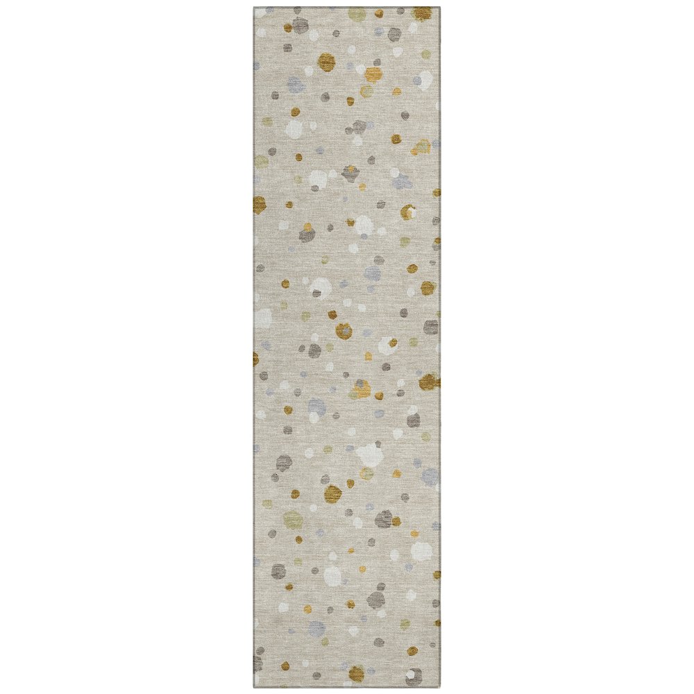 Machine Washable Indoor/Outdoor Chantille ACN2518 Brown 2'3" x 7'6" Runner Rug. Picture 1