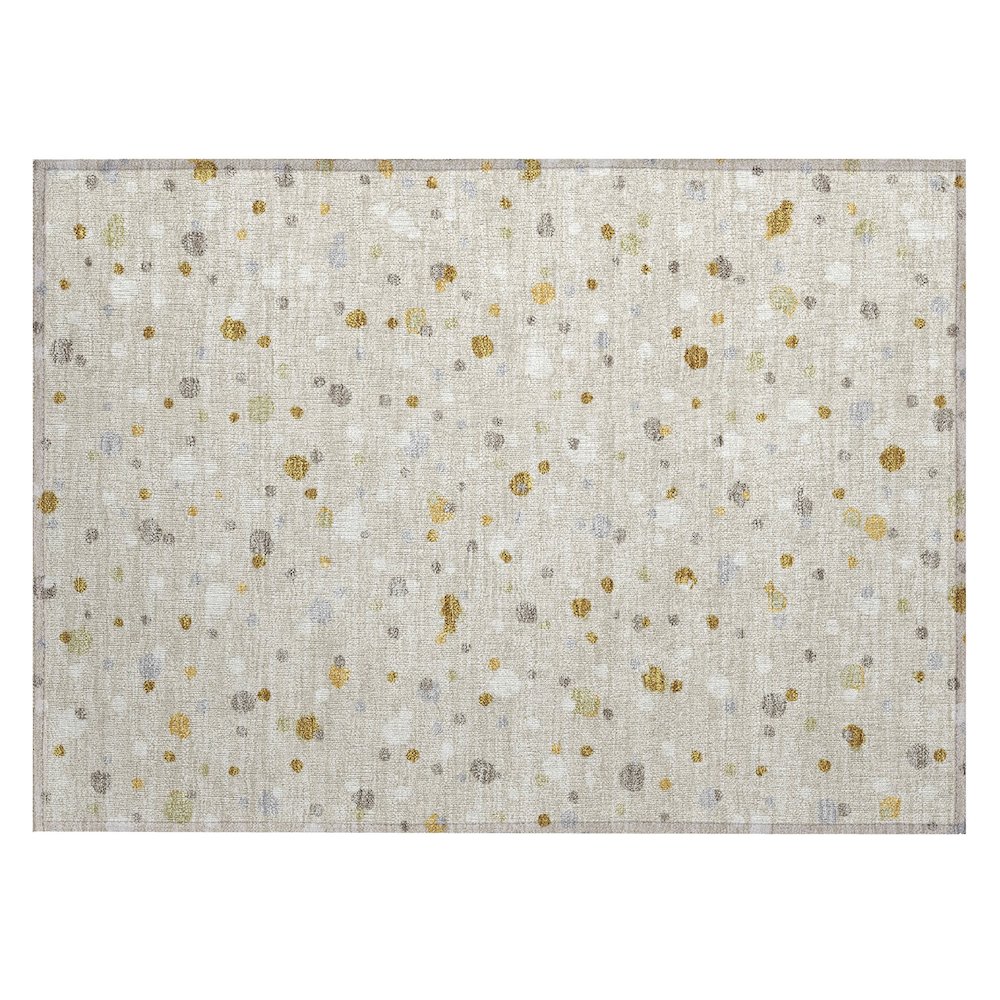 Machine Washable Indoor/Outdoor Chantille ACN2518 Brown 1'8" x 2'6" Rug. Picture 1