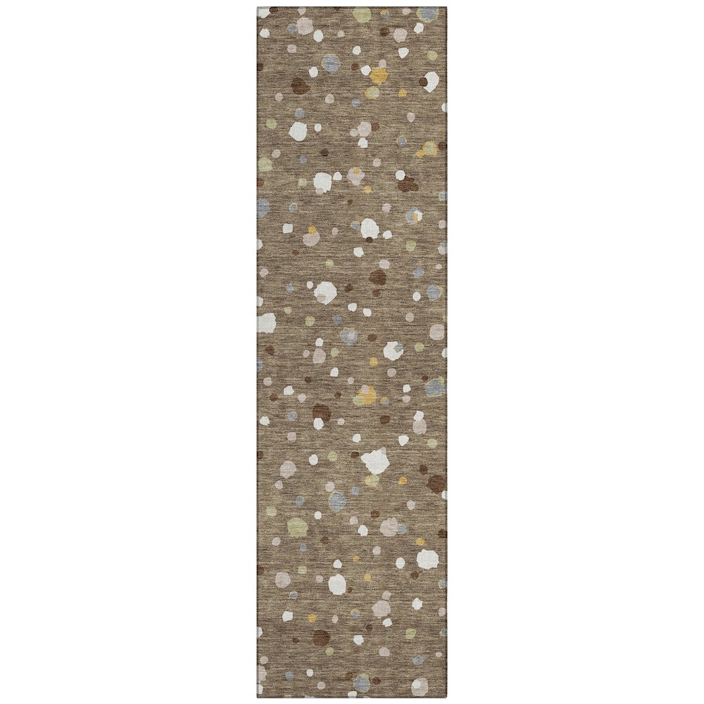 Machine Washable Indoor/Outdoor Chantille ACN2518 Brown 2'3" x 7'6" Runner Rug. Picture 1