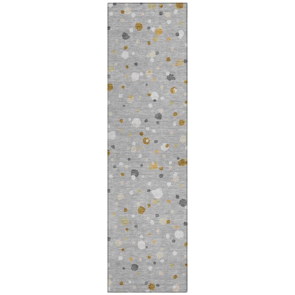 Machine Washable Indoor/Outdoor Chantille ACN2518 Gray 2'3" x 7'6" Runner Rug. Picture 1