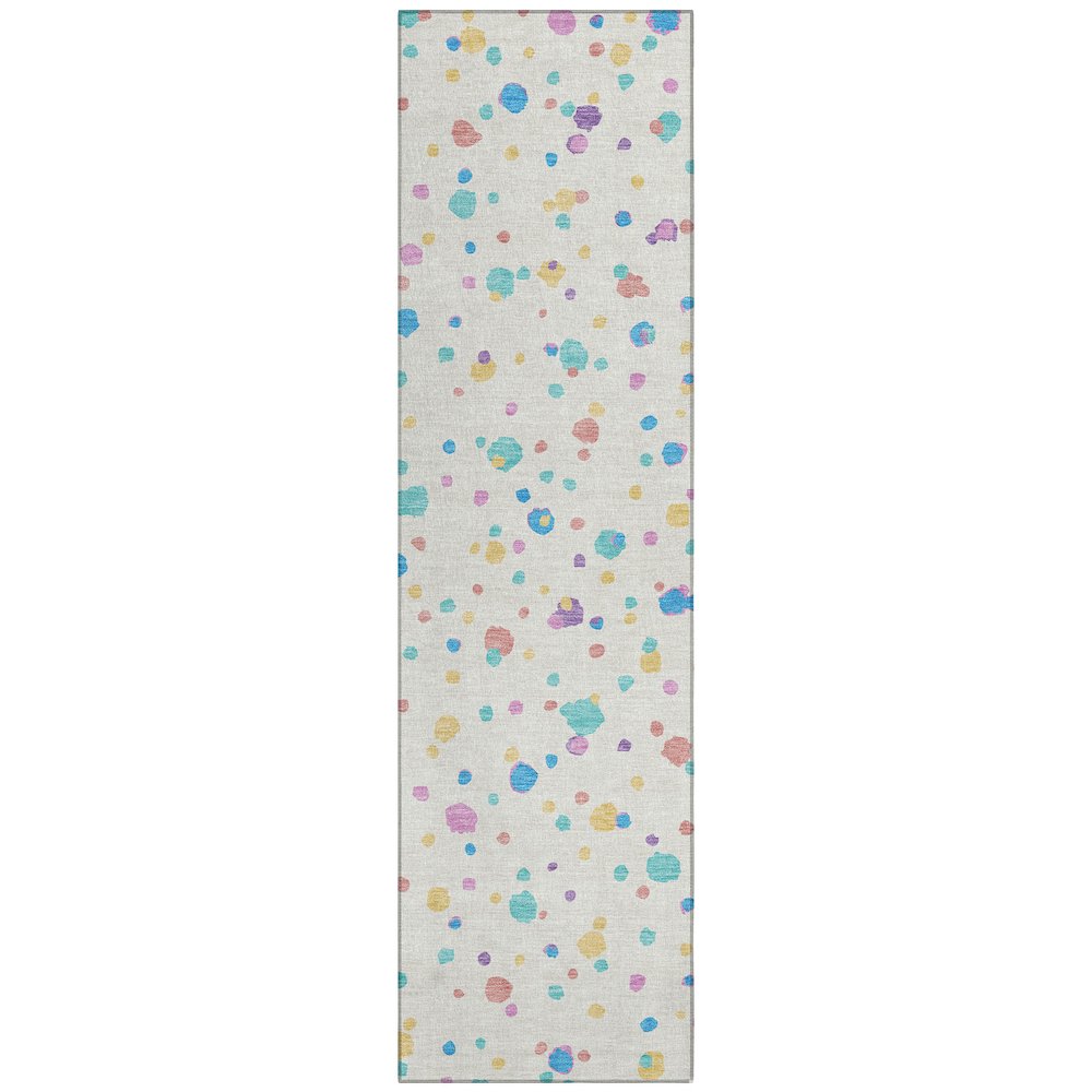 Machine Washable Indoor/Outdoor Chantille ACN2518 Ivory 2'3" x 7'6" Runner Rug. Picture 1