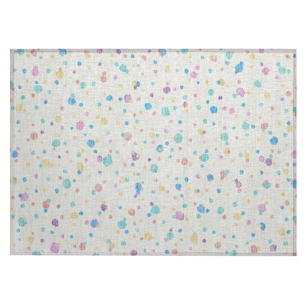 Machine Washable Indoor/Outdoor Chantille ACN2518 Ivory 1'8" x 2'6" Rug. Picture 1