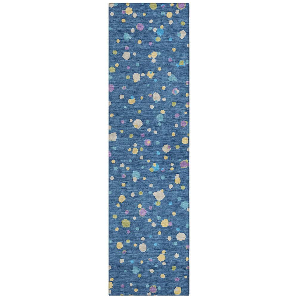 Machine Washable Indoor/Outdoor Chantille ACN2518 Blue 2'3" x 7'6" Runner Rug. Picture 1