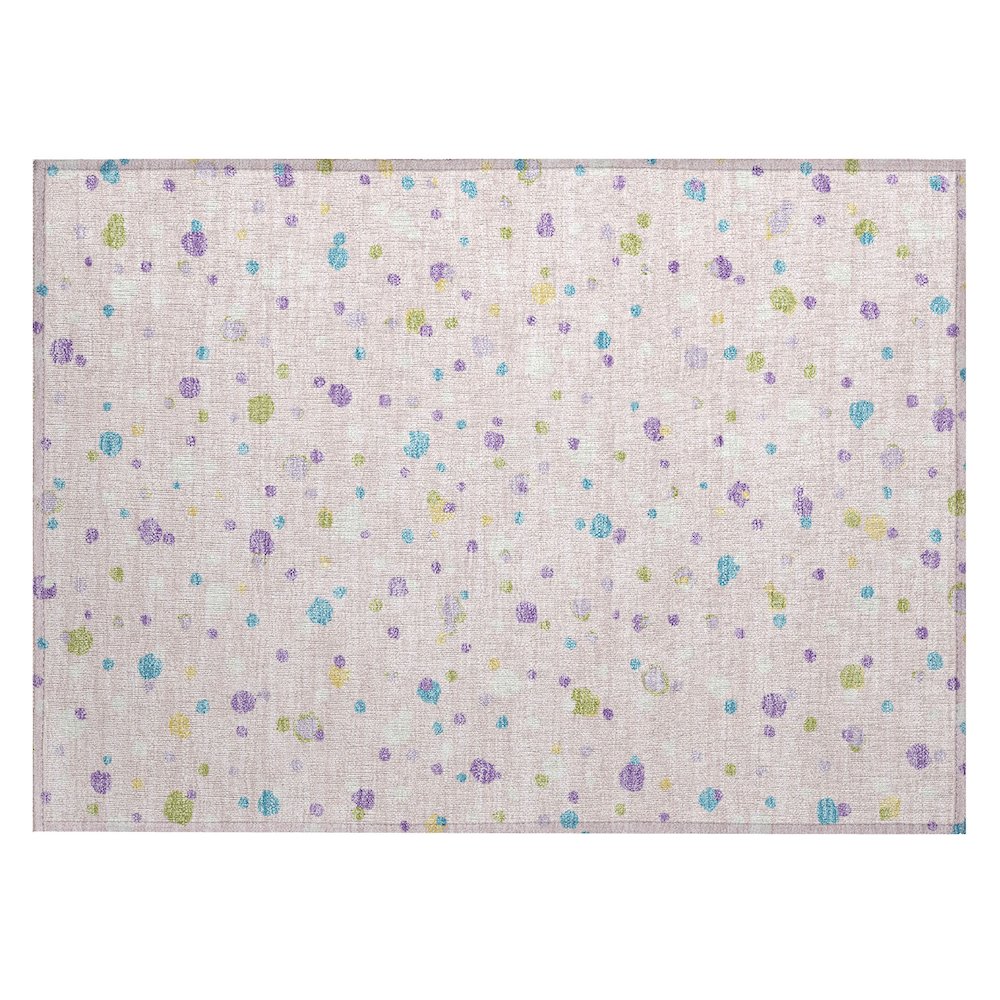 Machine Washable Indoor/Outdoor Chantille ACN2518 Pink 1'8" x 2'6" Rug. Picture 1