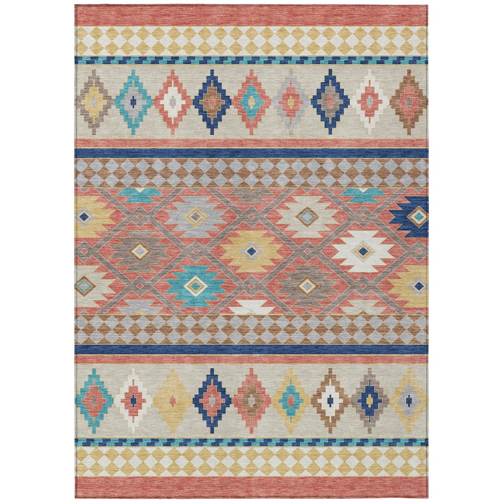 Machine Washable Indoor/Outdoor Chantille ACN2519 Orange 2'6" x 3'10" Rug. Picture 1