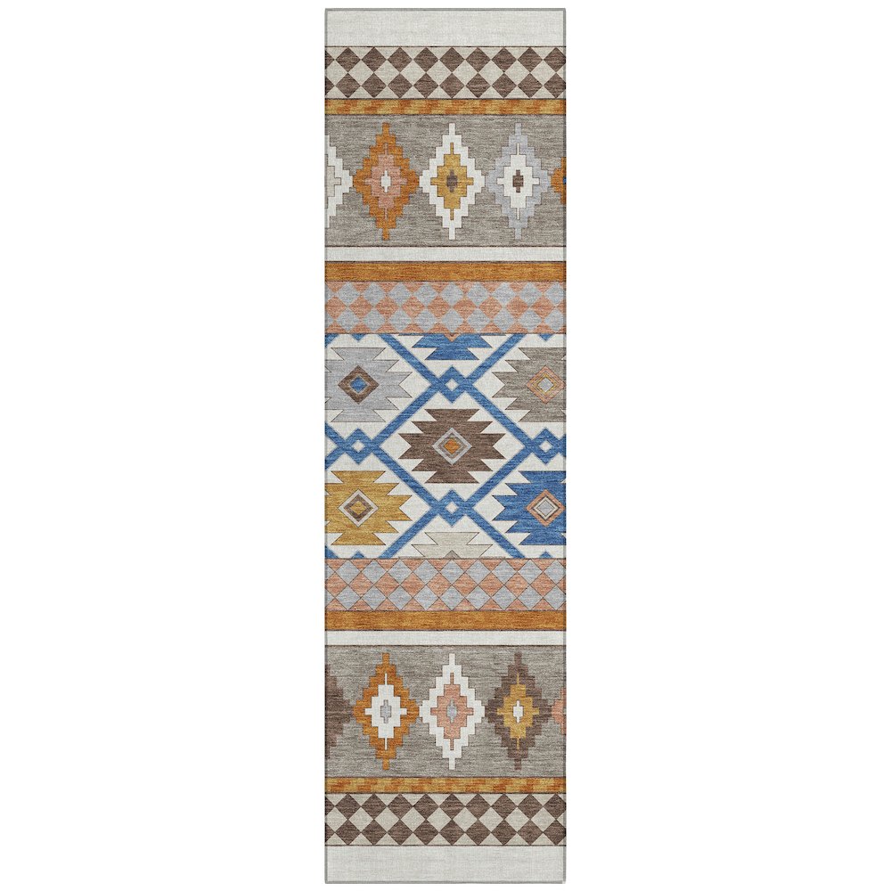 Machine Washable Indoor/Outdoor Chantille ACN2519 Ivory 2'3" x 7'6" Runner Rug. Picture 1