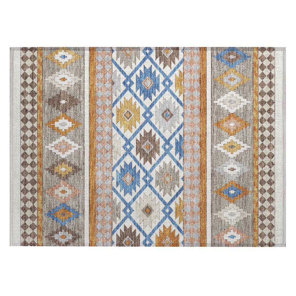 Machine Washable Indoor/Outdoor Chantille ACN2519 Ivory 1'8" x 2'6" Rug. Picture 1