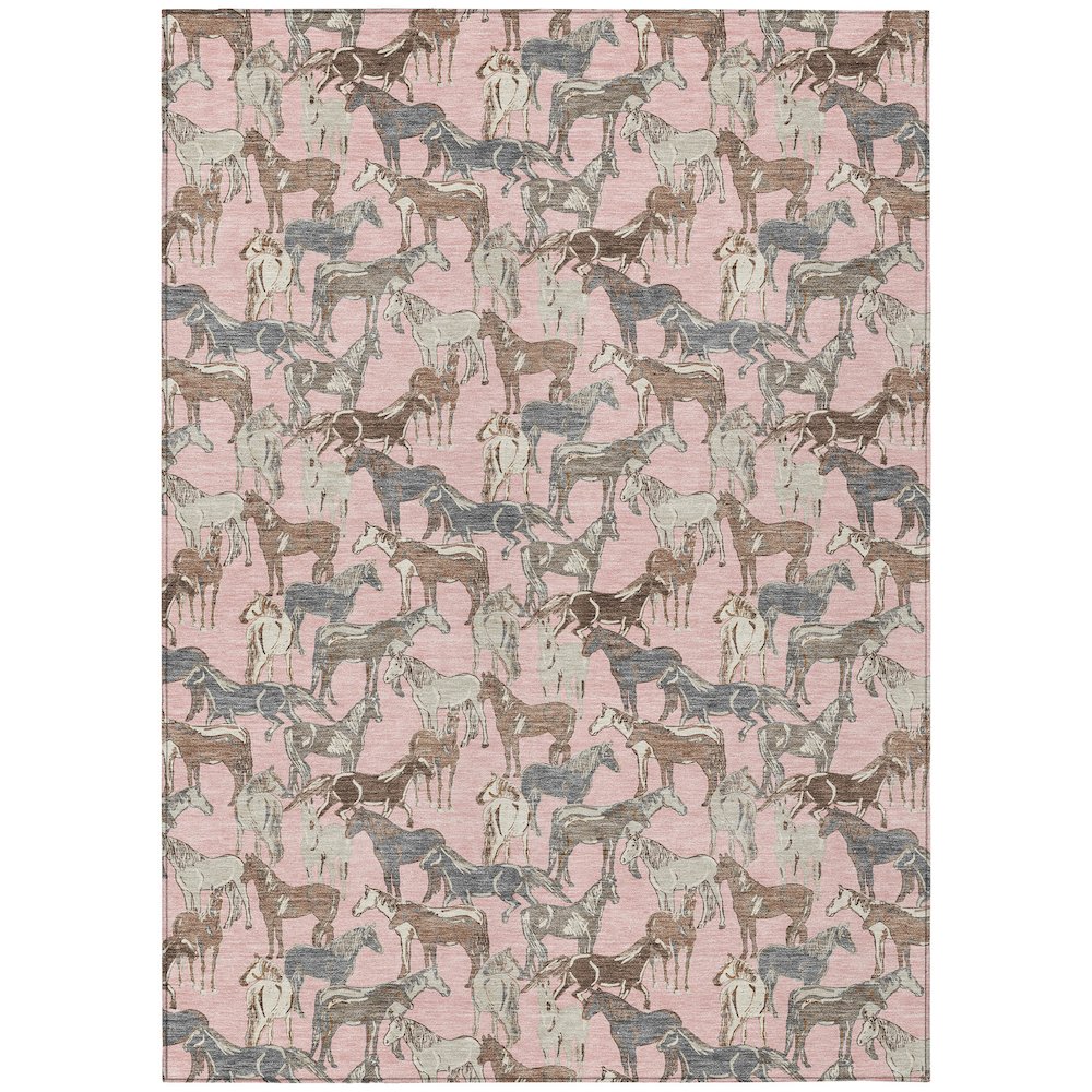 Machine Washable Indoor/Outdoor Chantille ACN2520 Pink 2'6" x 3'10" Rug. Picture 1