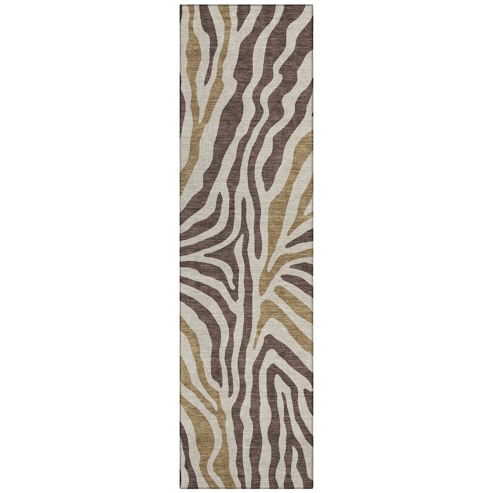 Machine Washable Indoor/Outdoor Chantille ACN2523 Brown 2'3" x 7'6" Runner Rug. Picture 1
