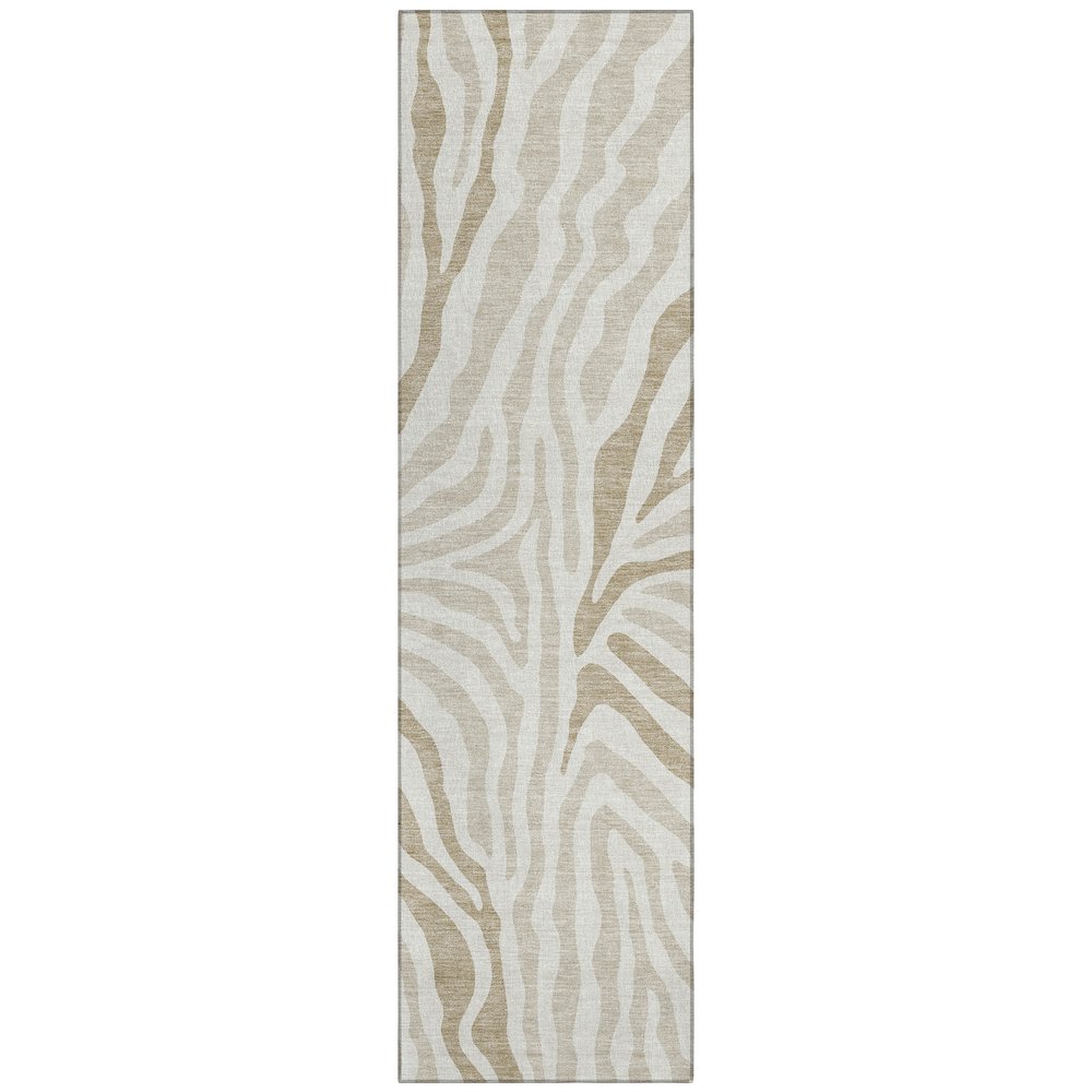 Machine Washable Indoor/Outdoor Chantille ACN2523 Ivory 2'3" x 7'6" Runner Rug. Picture 1