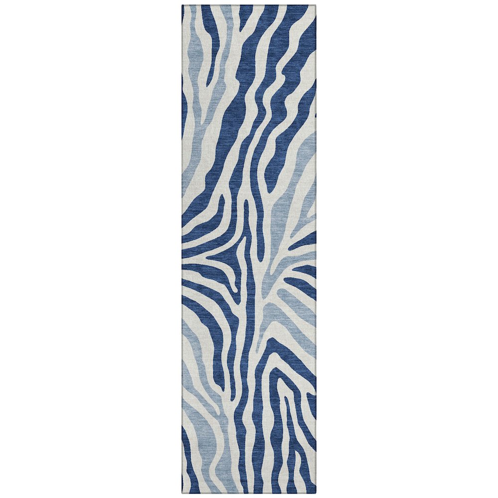 Machine Washable Indoor/Outdoor Chantille ACN2523 Blue 2'3" x 7'6" Runner Rug. Picture 1