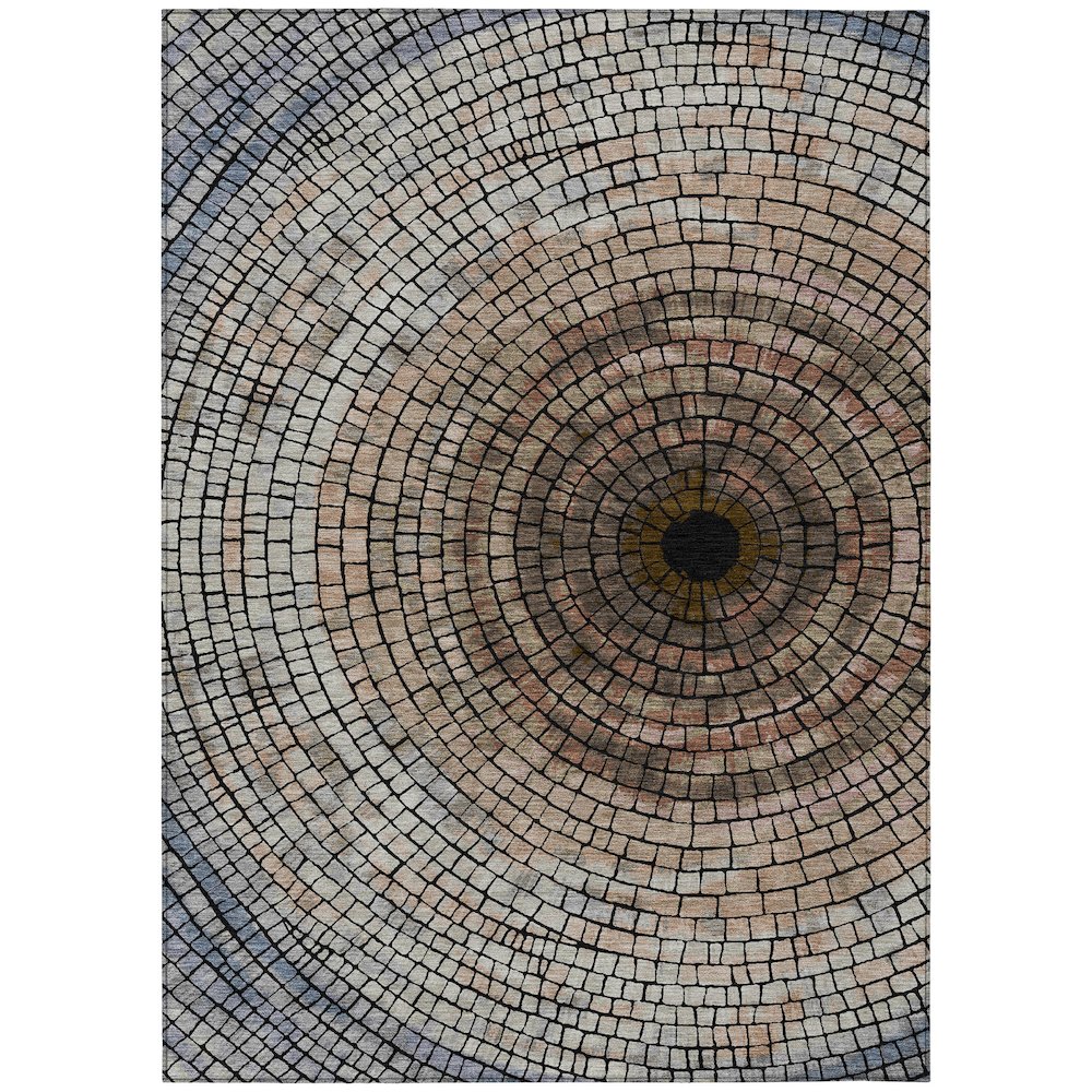 Machine Washable Indoor/Outdoor Chantille ACN2524 Brown 2'6" x 3'10" Rug. Picture 1