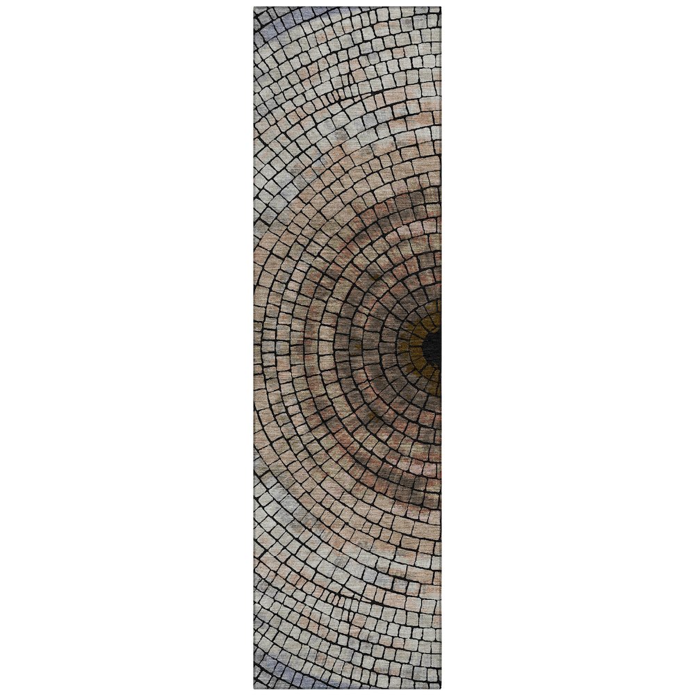 Machine Washable Indoor/Outdoor Chantille ACN2524 Brown 2'3" x 7'6" Runner Rug. Picture 1