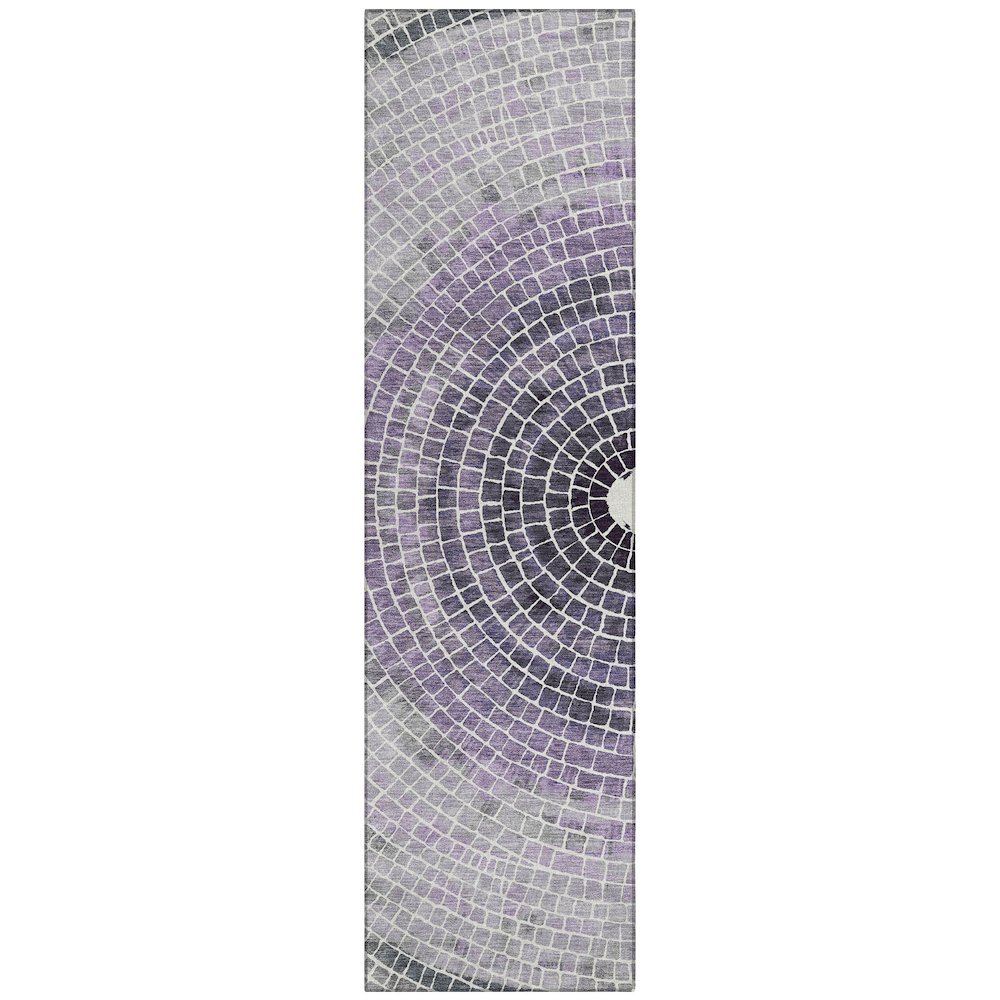 Machine Washable Indoor/Outdoor Chantille ACN2524 Purple 2'3" x 7'6" Runner Rug. Picture 1