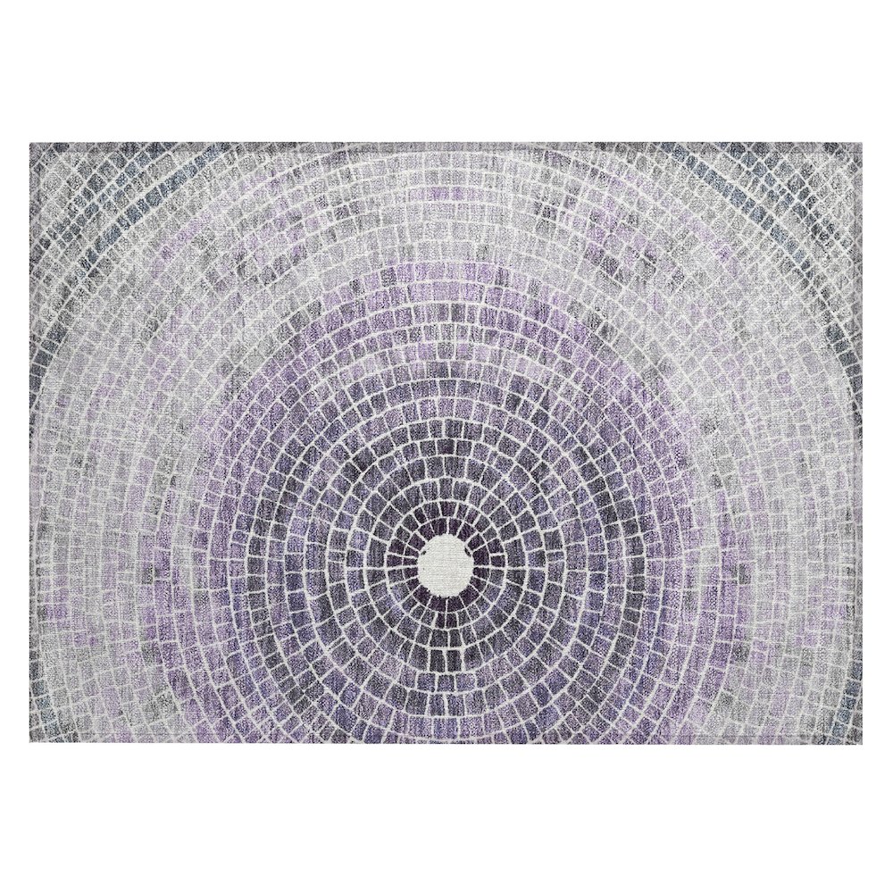 Machine Washable Indoor/Outdoor Chantille ACN2524 Purple 1'8" x 2'6" Rug. Picture 1