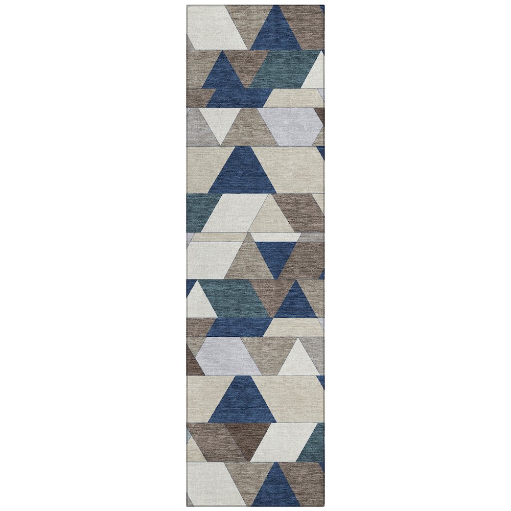 Machine Washable Indoor/Outdoor Chantille ACN2526 Blue 2'3" x 7'6" Runner Rug. Picture 1