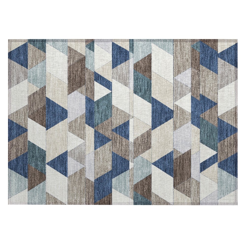 Machine Washable Indoor/Outdoor Chantille ACN2526 Blue 1'8" x 2'6" Rug. Picture 1