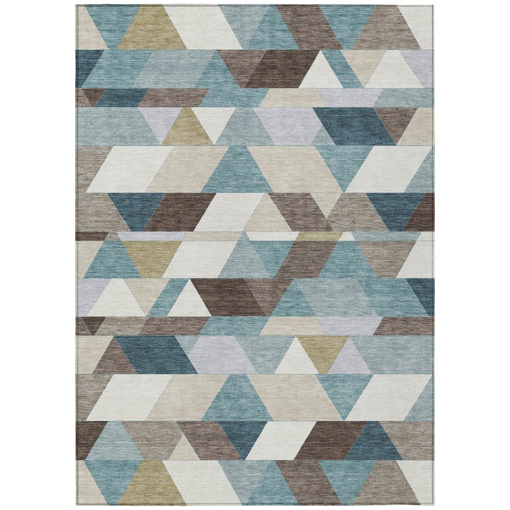 Machine Washable Indoor/Outdoor Chantille ACN2526 Teal 2'6" x 3'10" Rug. Picture 1