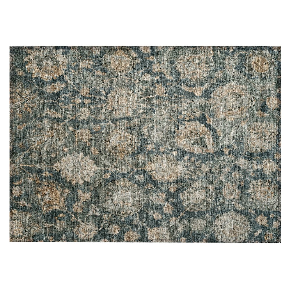 Machine Washable Indoor/Outdoor Chantille ACN2528 Green 1'8" x 2'6" Rug. Picture 1