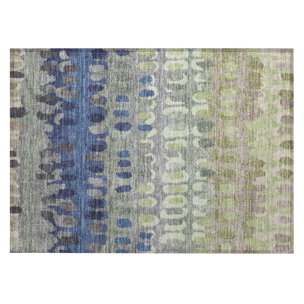 Machine Washable Indoor/Outdoor Chantille ACN2529 Green 1'8" x 2'6" Rug. Picture 1