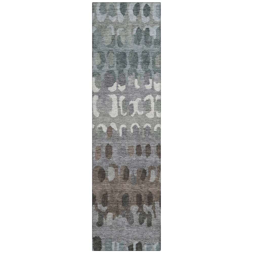 Machine Washable Indoor/Outdoor Chantille ACN2529 Green 2'3" x 7'6" Runner Rug. Picture 1
