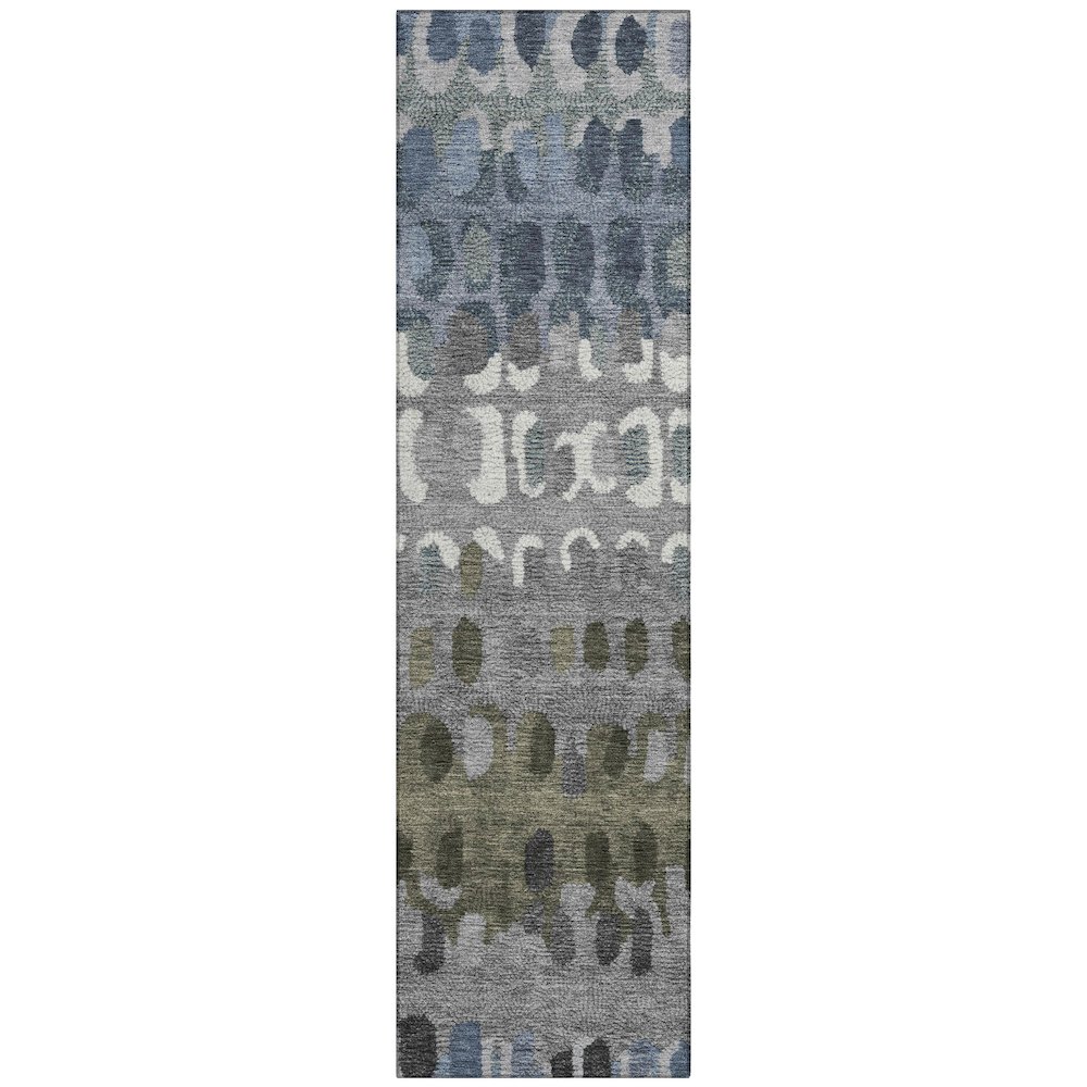 Machine Washable Indoor/Outdoor Chantille ACN2529 Blue 2'3" x 7'6" Runner Rug. Picture 1