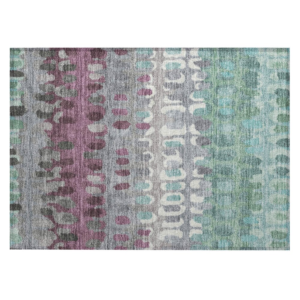 Machine Washable Indoor/Outdoor Chantille ACN2529 Teal 1'8" x 2'6" Rug. Picture 1