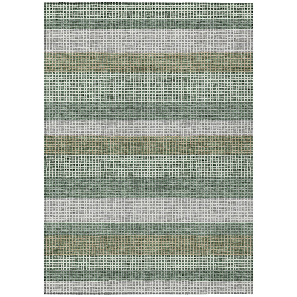 Machine Washable Indoor/Outdoor Chantille ACN2530 Green 2'6" x 3'10" Rug. Picture 1