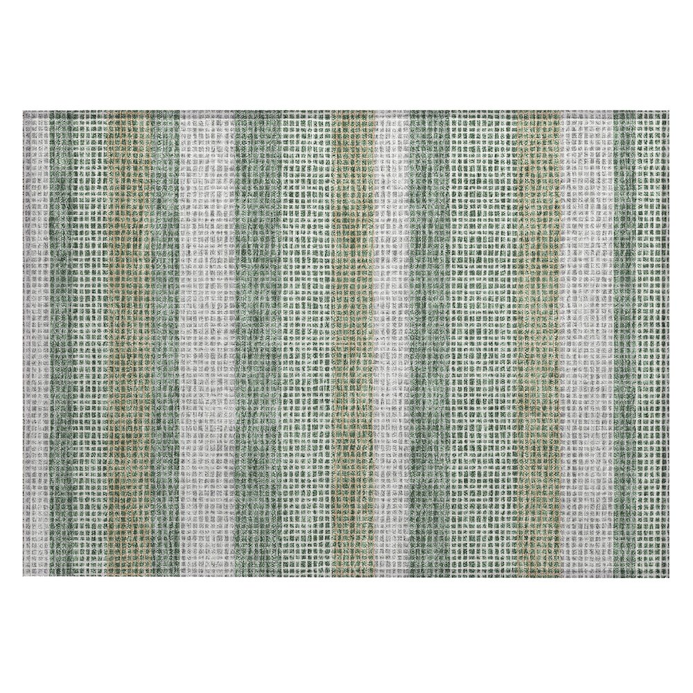 Machine Washable Indoor/Outdoor Chantille ACN2530 Green 1'8" x 2'6" Rug. Picture 1