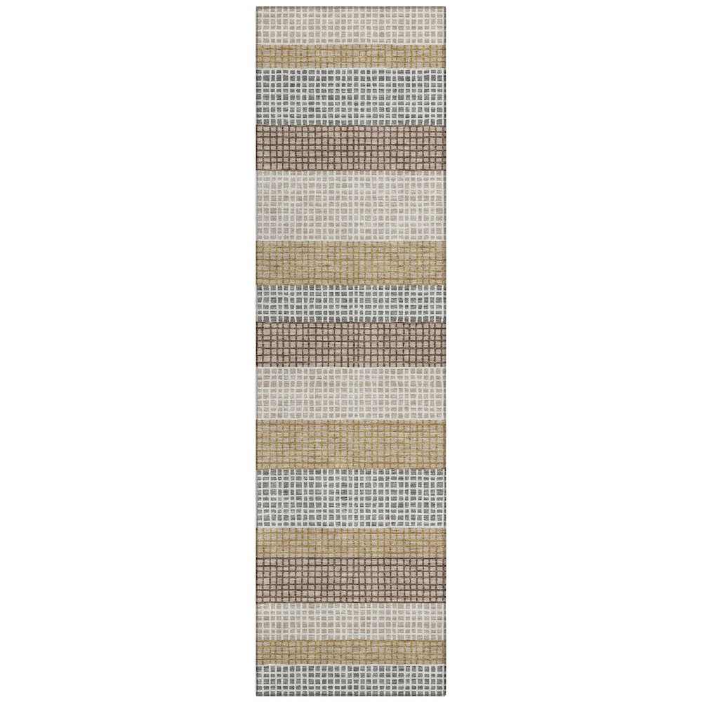 Machine Washable Indoor/Outdoor Chantille ACN2530 Brown 2'3" x 7'6" Runner Rug. Picture 1